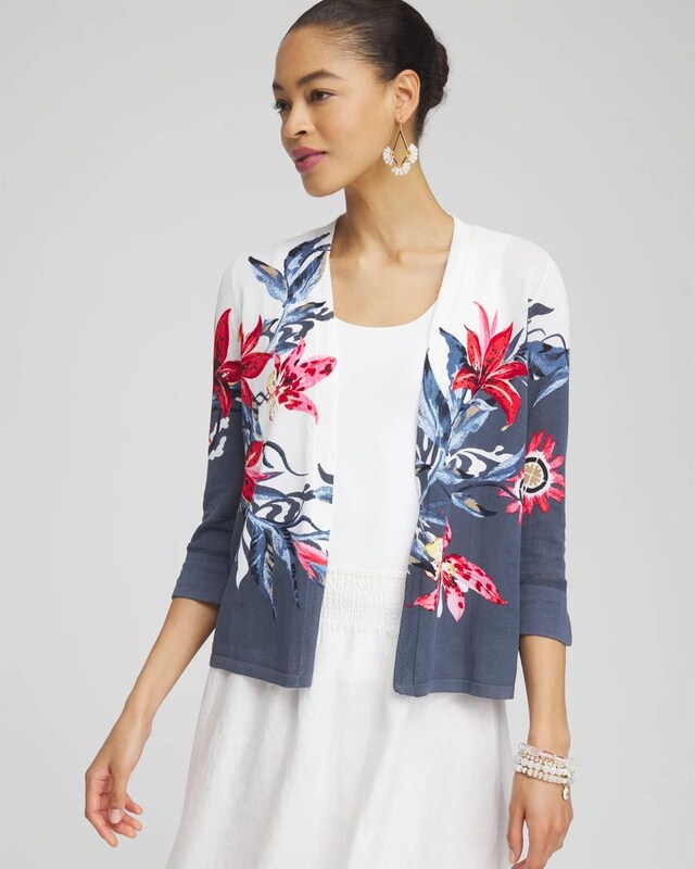 Summer Romance Floral Short Cardigan - image 1